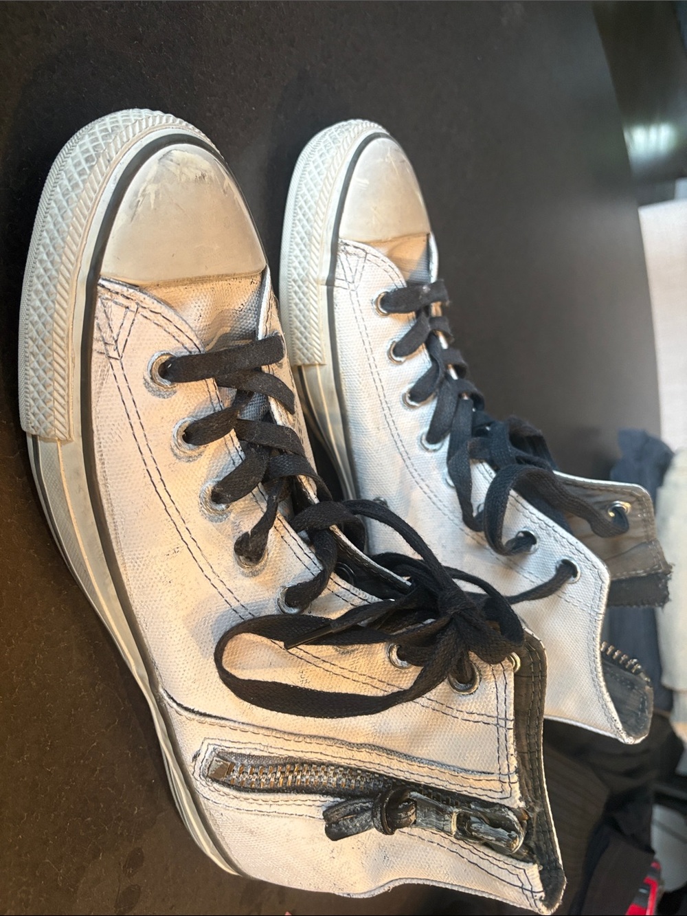 John Varvatos Punk Rock Painted High-Top Sneakers 9.5